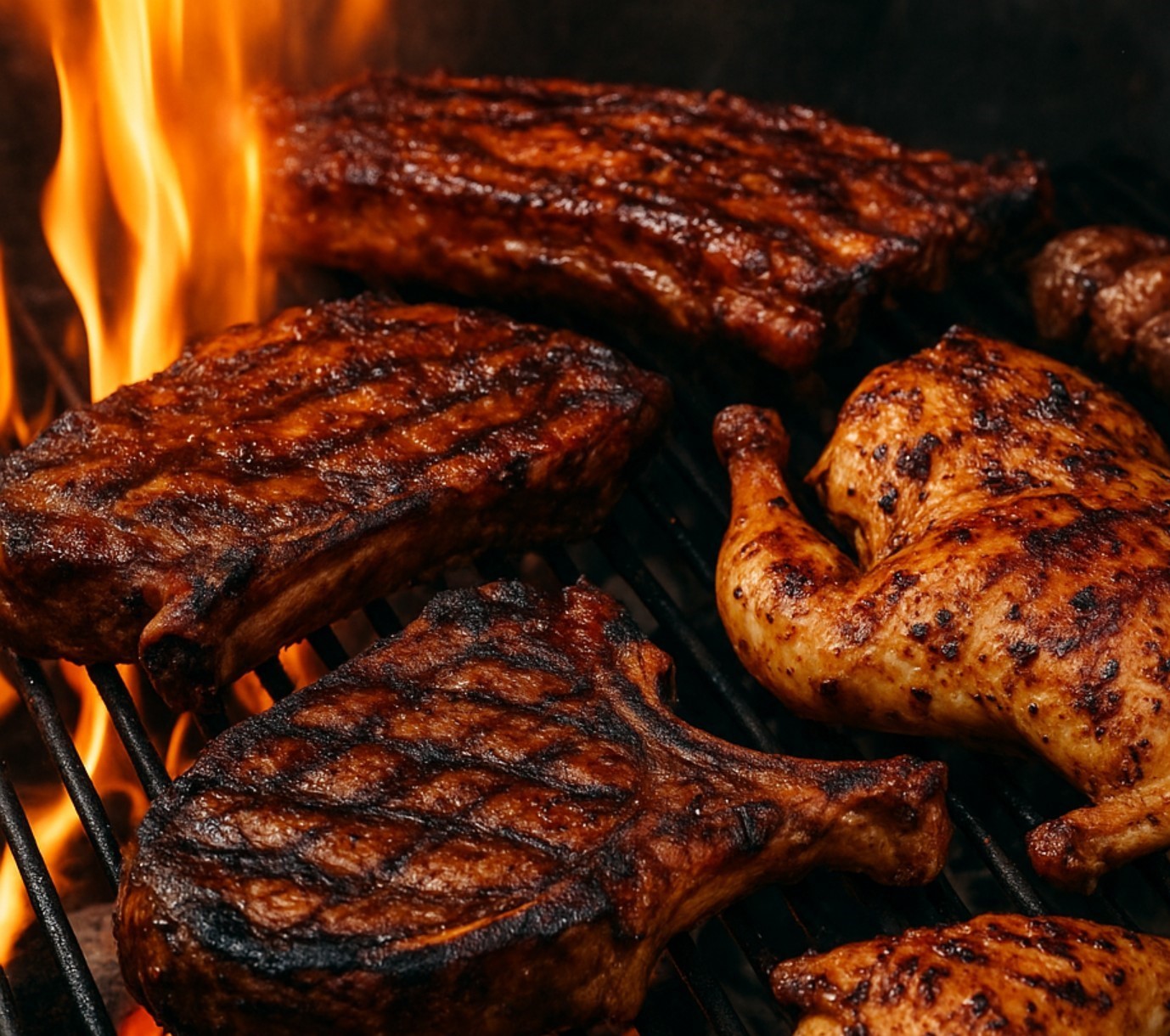 Grillades au feu de bois